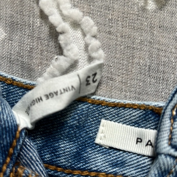 Pacsun vintage high rise size 23 jean shorts fly button A309 - Picture 3 of 4